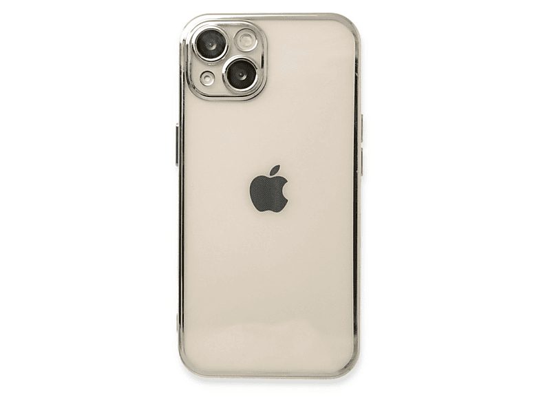 NEWFACE iPhone 14 Plus Uyumlu Kamera Korumalı Lensli Silikon Telefon Kılıfı Gümüş