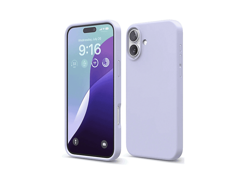 NEWFACE iPhone 16 Plus Uyumlu Nano İçi Kadife Silikon Telefon Kılıfı Lila