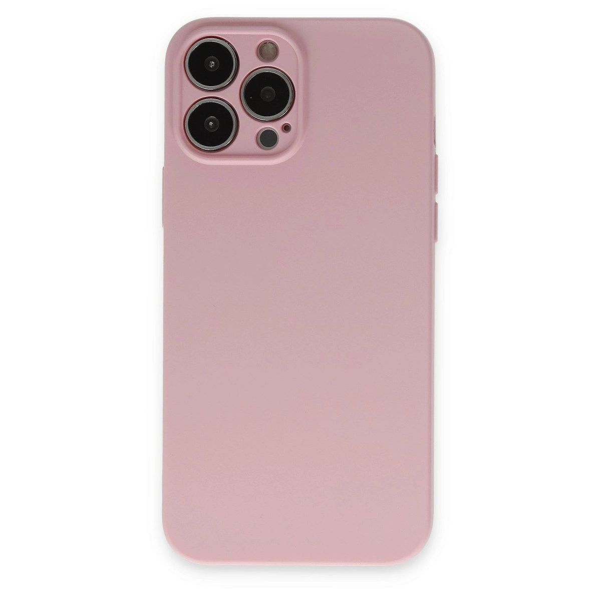 NEWFACE iPhone 13 Pro Uyumlu Nano İçi Kadife Silikon Telefon Kılıfı Pembe
