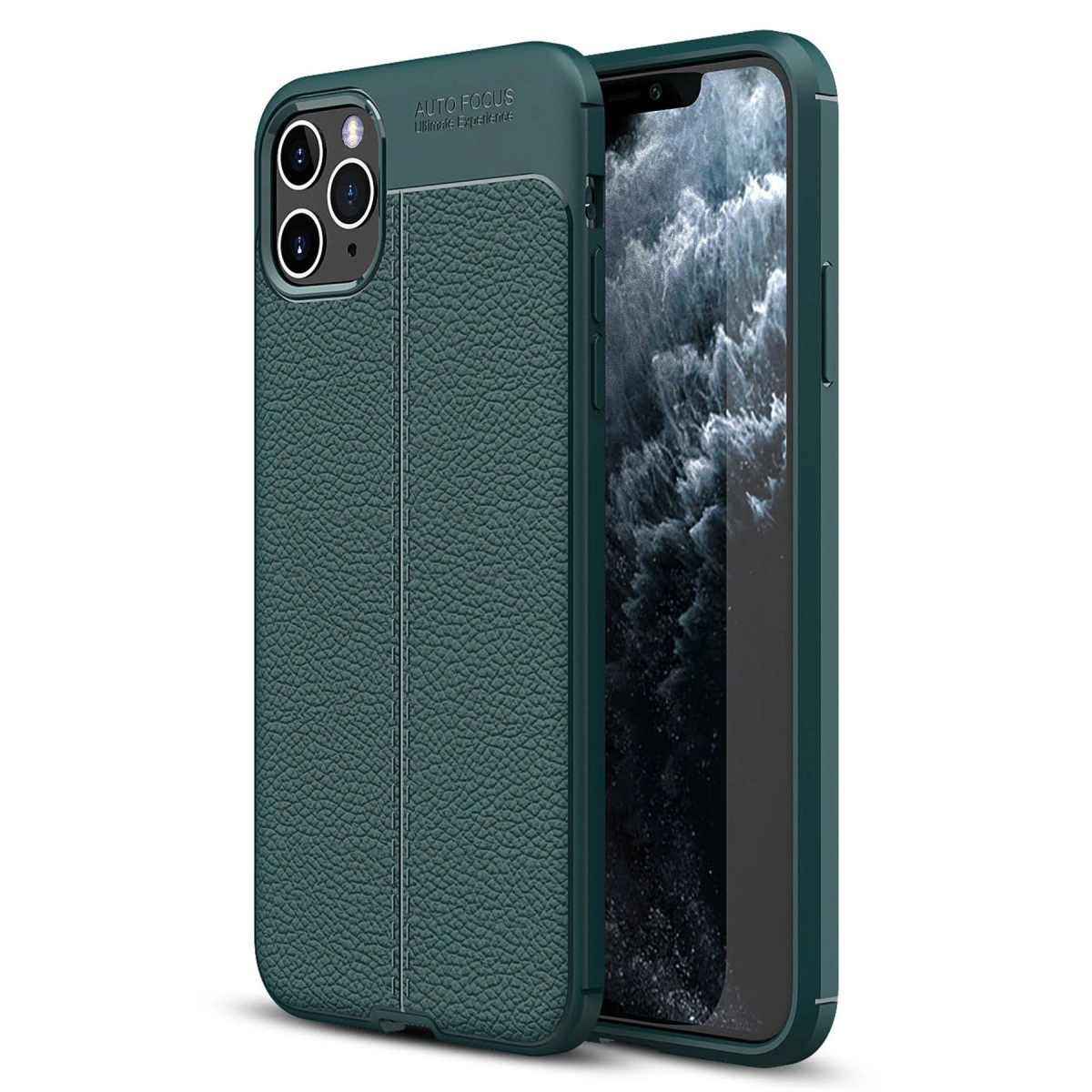 NEWFACE iPhone 11 Pro Max Uyumlu Auto Focus Kapak Telefon Kılıfı Yeşil