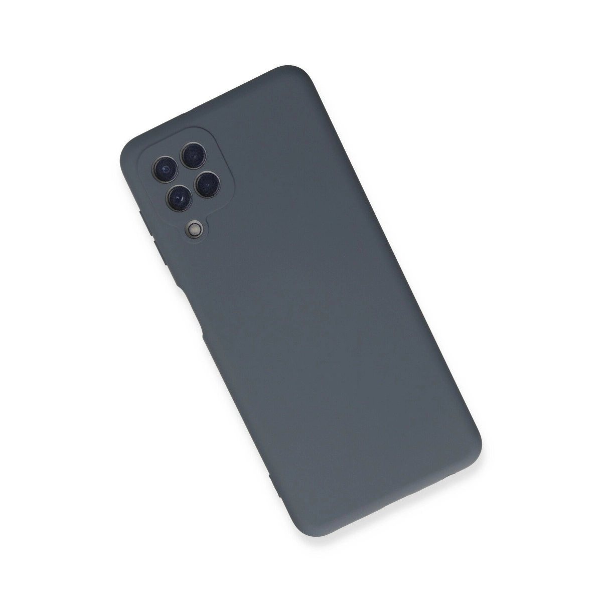 Dört kameralı ve flaşlı koyu gri telefon kılıfı.