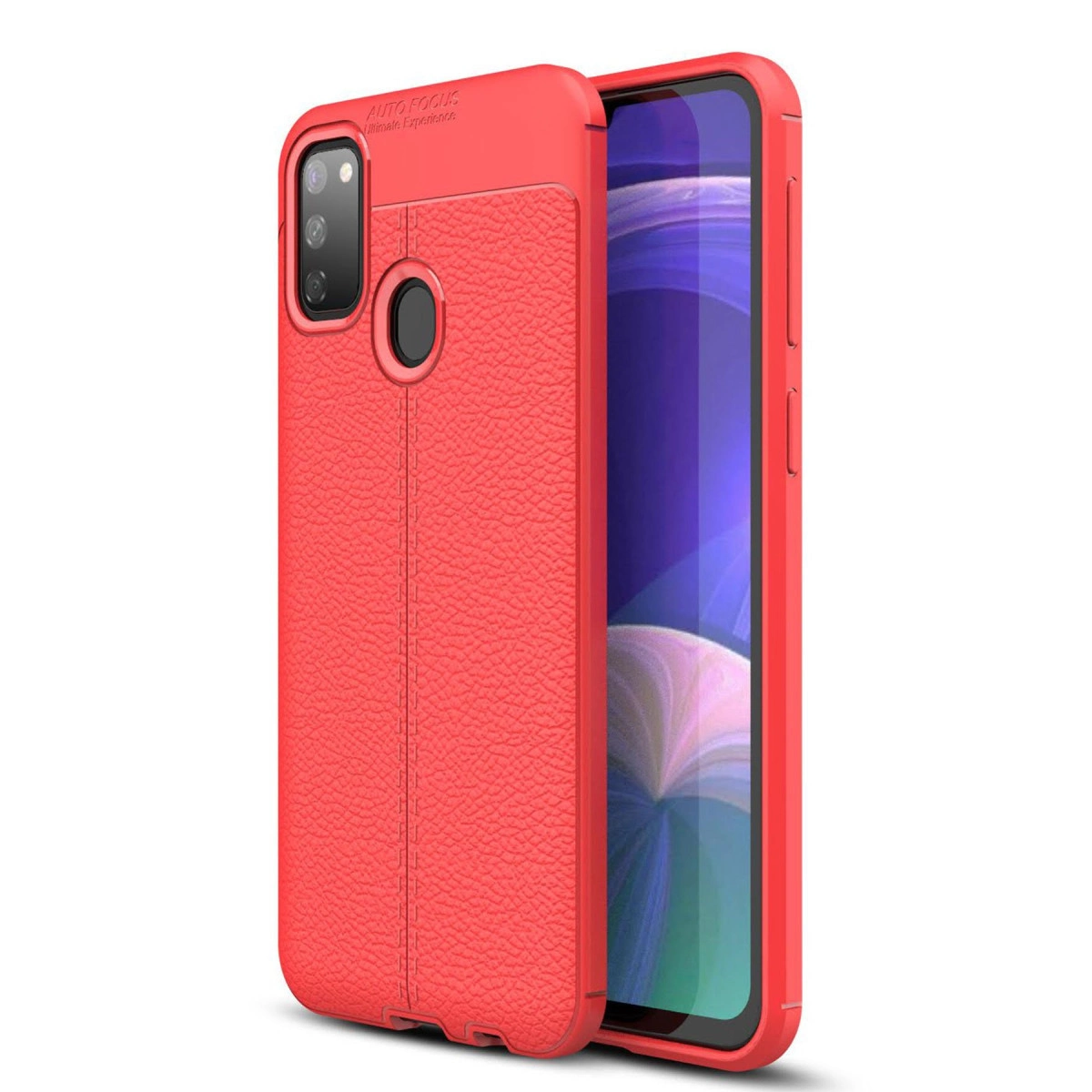 NEWFACE Samsung Galaxy M30S Uyumlu Auto Focus Kapak Telefon Kılıfı Kırmızı