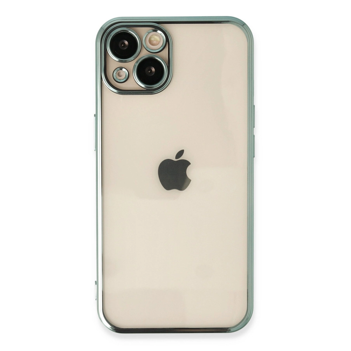 NEWFACE iPhone 13 Uyumlu Kamera Korumalı Lensli Silikon Telefon Kılıfı Yeşil