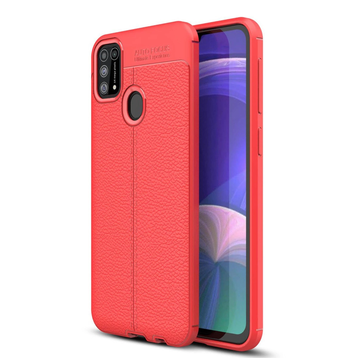 NEWFACE Samsung Galaxy M31 Uyumlu Auto Focus Kapak Telefon Kılıfı Kırmızı