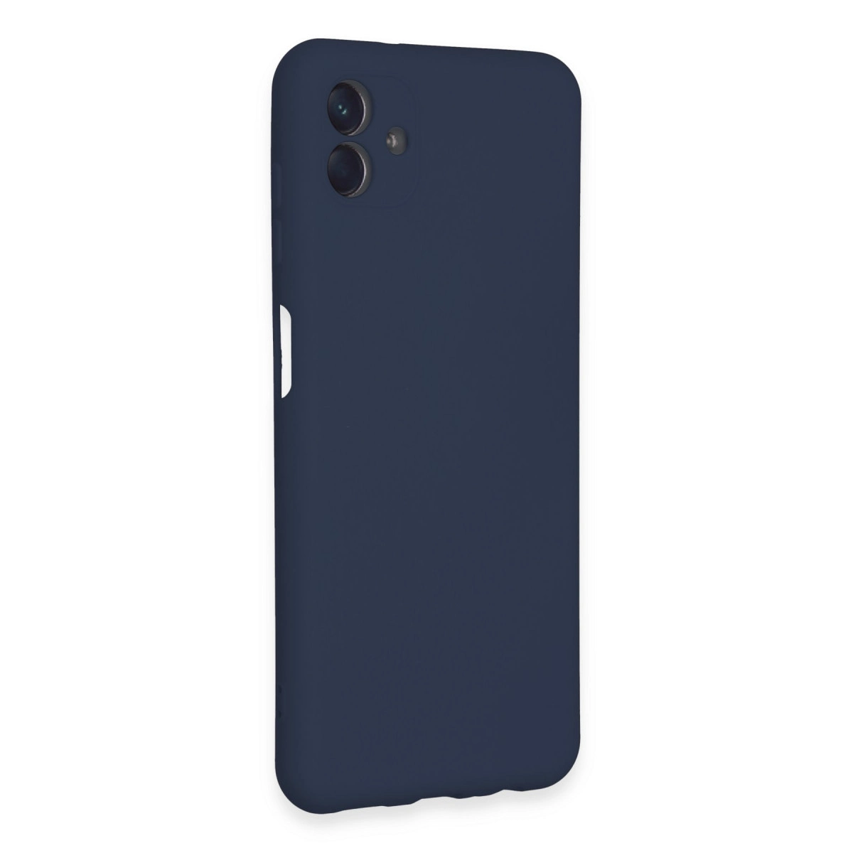 Üstte iki kamera lensli lacivert telefon kılıfı.
