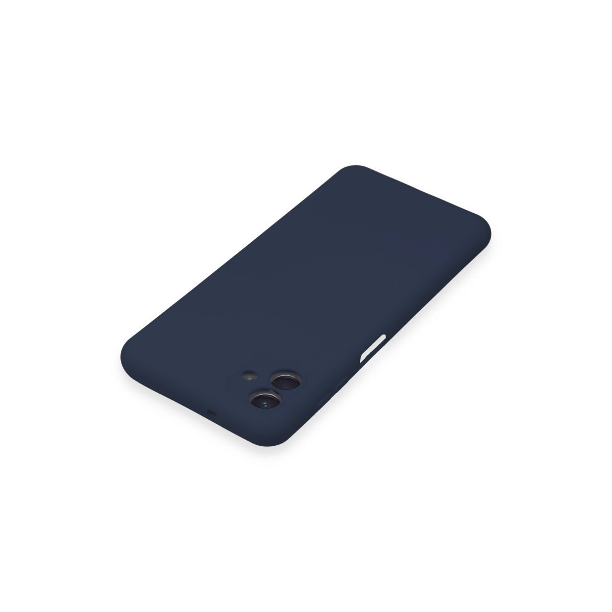 Beyaz zeminde lacivert telefon kılıfı.
