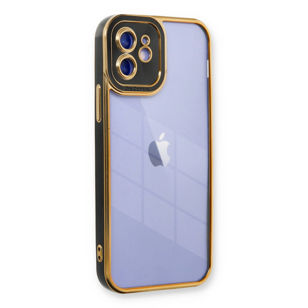 NEWFACE iPhone 12 Uyumlu Liva Lens Silikon Telefon Kılıfı Siyah
