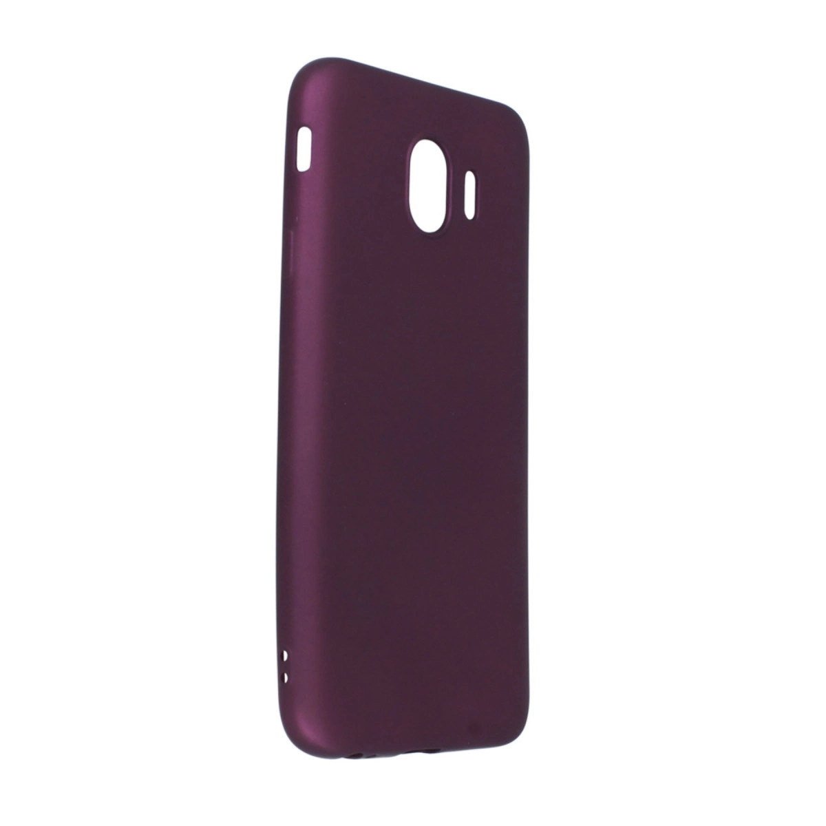 Kamera ve flaş için kesikli koyu mor telefon kılıfı.