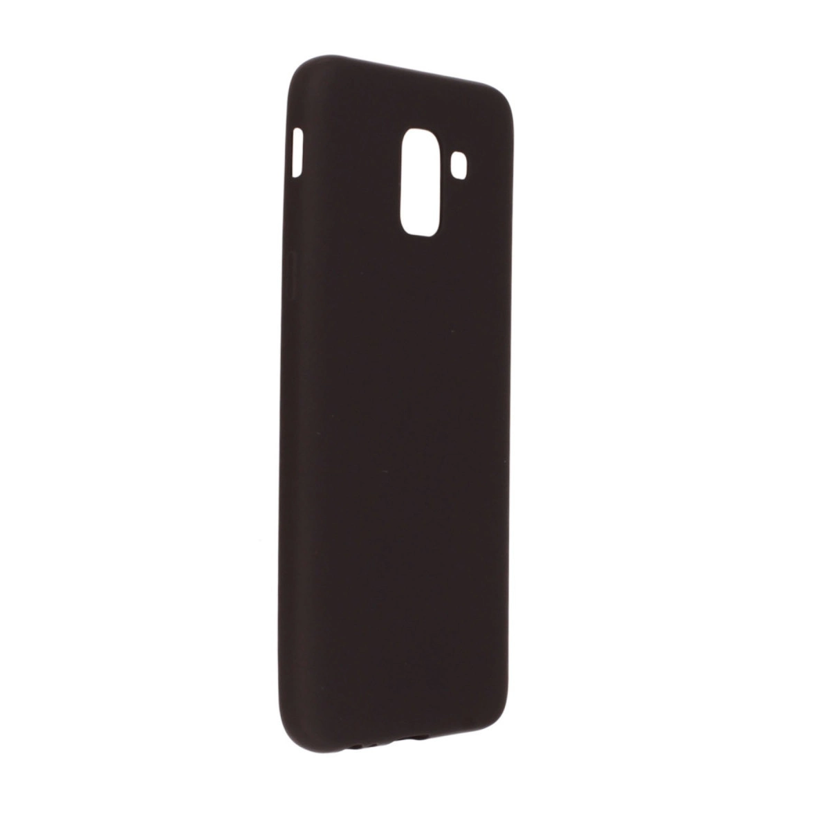 Koyu kahverengi telefon kılıfı, kamera ve flaş için kesikler.