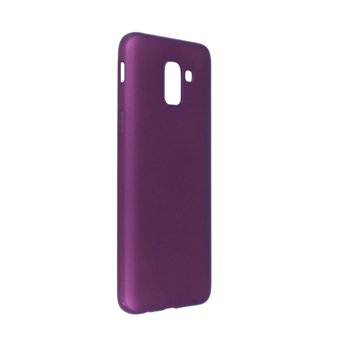 Kamera ve flaş için kesikleri olan mor telefon kılıfı.