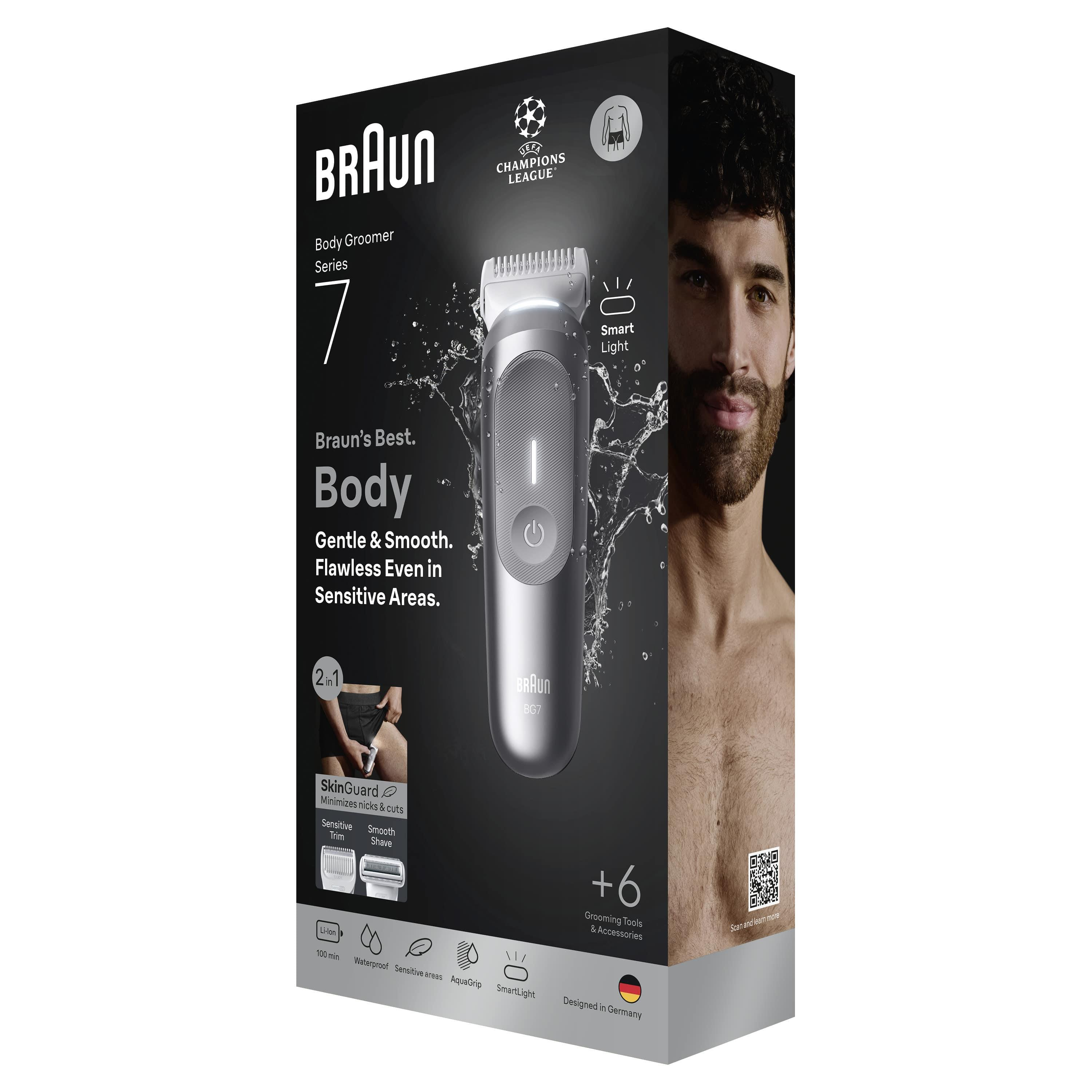Tagliacapelli corpo Braun Serie 7 con Smart Light e logo Champions League.