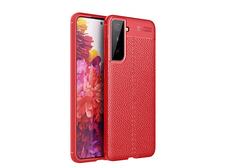 NEWFACE Samsung Galaxy S21 Plus Uyumlu Auto Focus Kapak Telefon Kılıfı Kırmızı