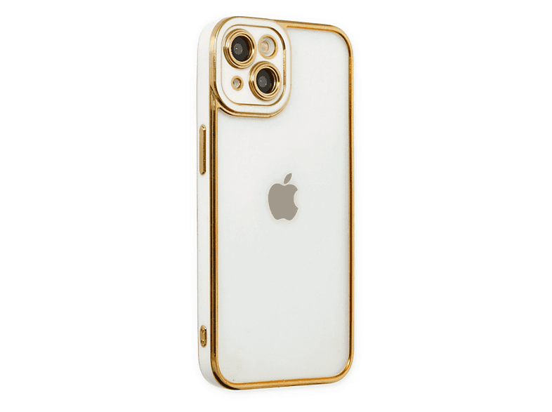 NEWFACE iPhone 14 Plus Uyumlu Liva Lens Silikon Telefon Kılıfı Beyaz