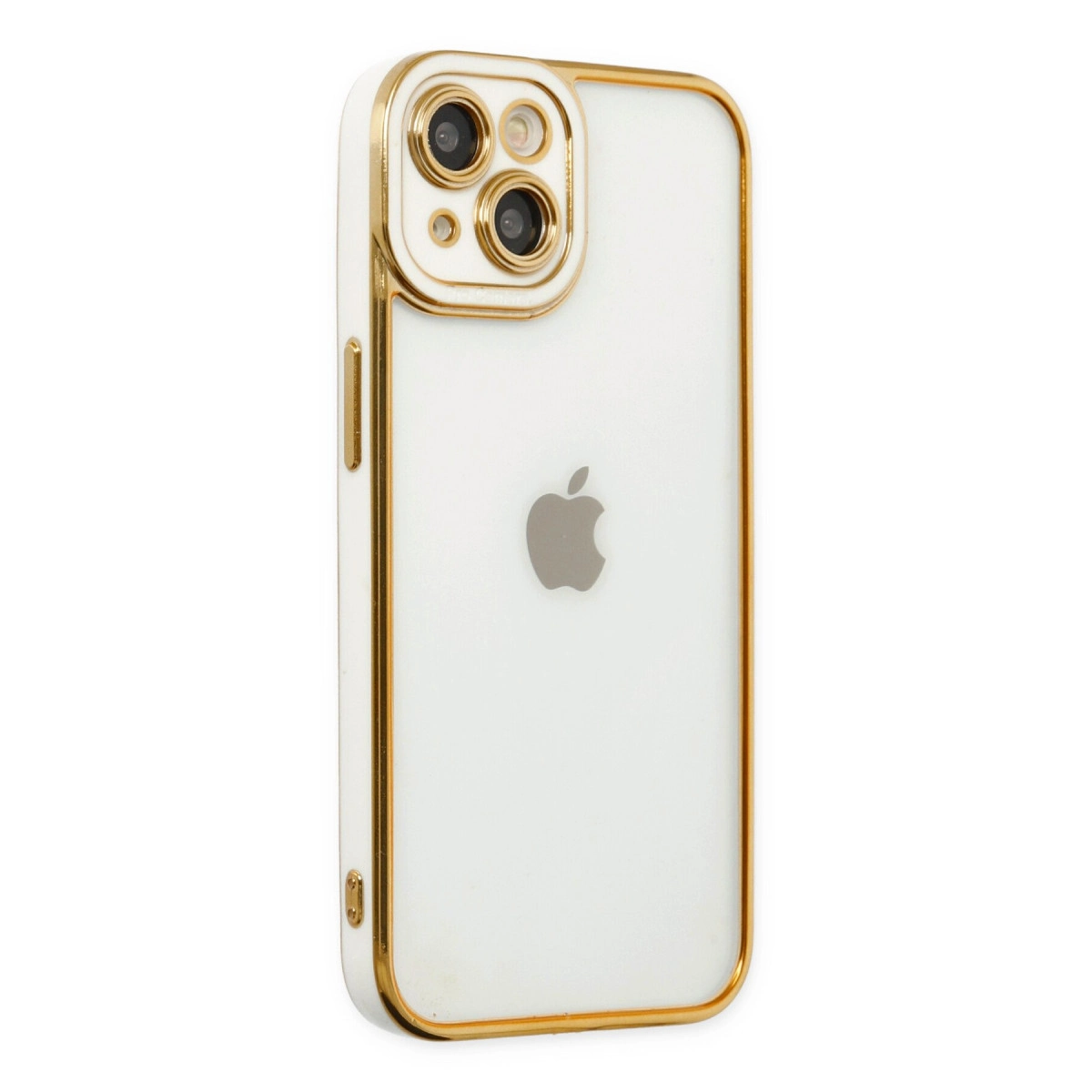 NEWFACE iPhone 14 Plus Uyumlu Liva Lens Silikon Telefon Kılıfı Beyaz