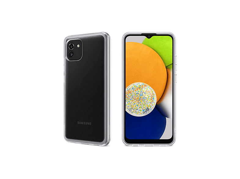 NEWFACE Samsung Galaxy A03 Uyumlu Lüx Şeffaf Silikon Telefon Kılıfı Şeffaf