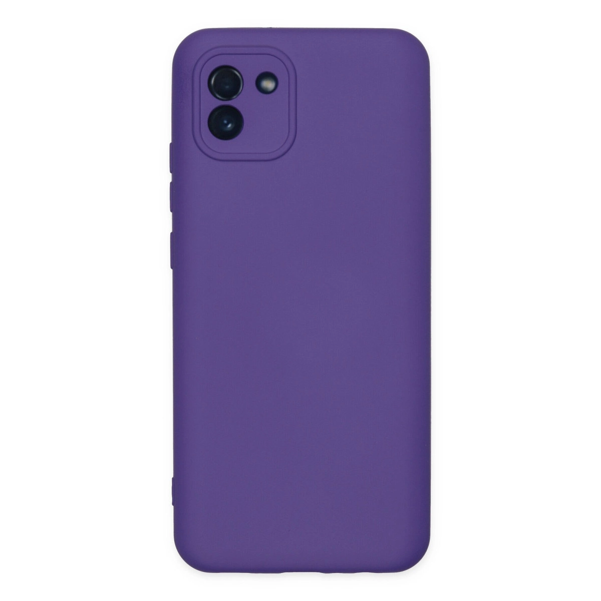 NEWFACE Samsung Galaxy A03 Uyumlu Nano İçi Kadife Silikon Telefon Kılıfı Mor