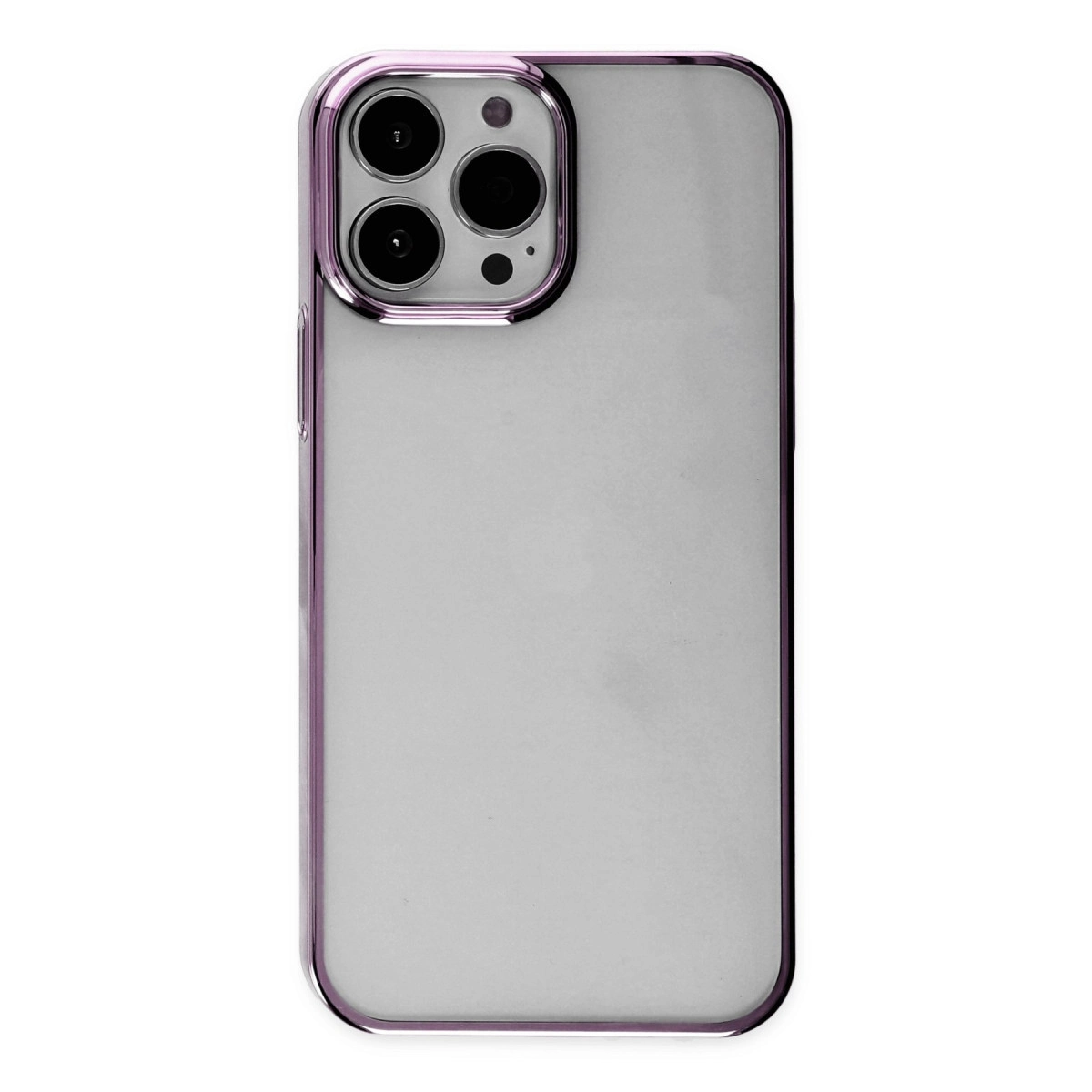 NEWFACE iPhone 14 Pro Uyumlu Element Silikon Telefon Kılıfı Lila