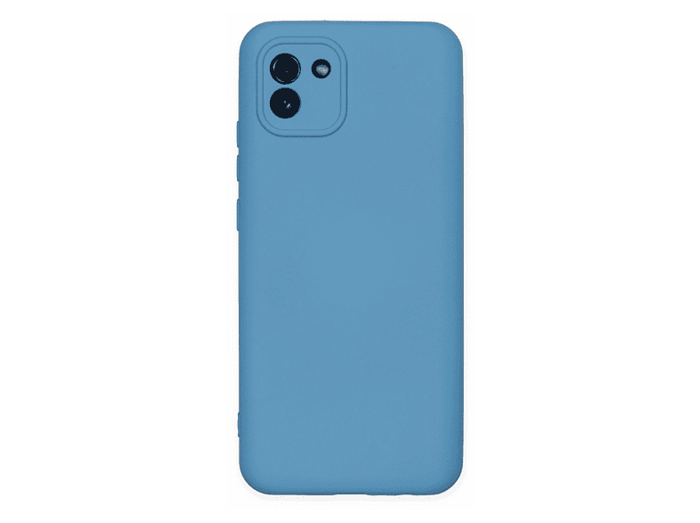 NEWFACE Samsung Galaxy A03 Uyumlu Nano İçi Kadife Silikon Telefon Kılıfı Mavi