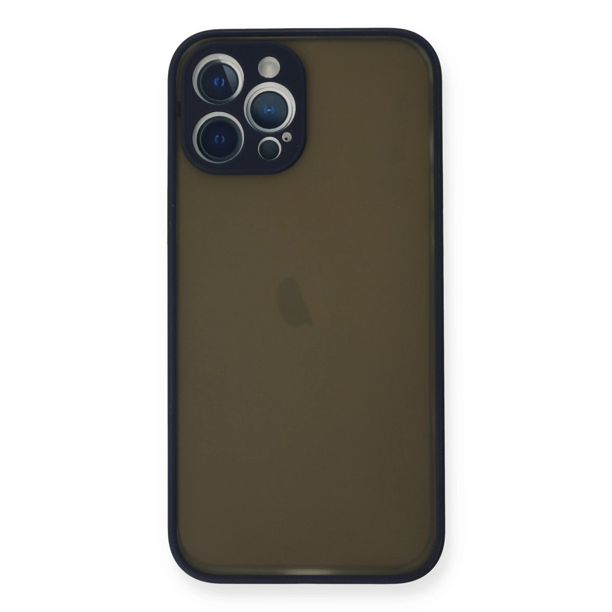 NEWFACE iPhone 12 Pro Max Uyumlu Montreal Silikon Kapak Telefon Kılıfı Lacivert