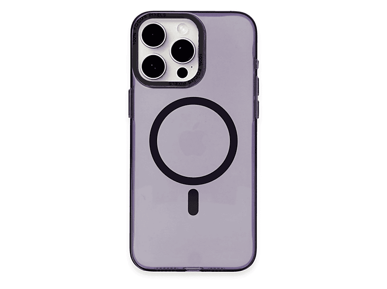 NEWFACE iPhone 15 Pro Uyumlu Anka Pc Magneticsafe Sert Metal Kapak Telefon Kılıfı Mor