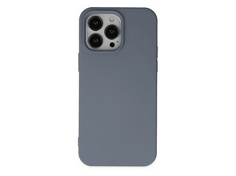 NEWFACE iPhone 15 Pro Max Uyumlu Nano İçi Kadife Silikon Telefon Kılıfı Gri