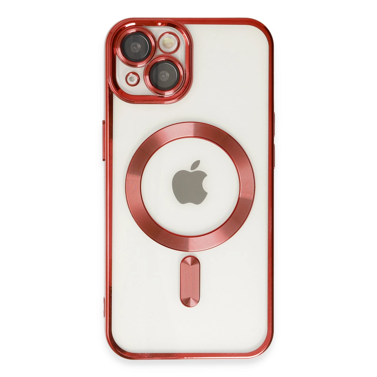NEWFACE iPhone 14 Plus Uyumlu Kross Magneticsafe Kapak Telefon Kılıfı Kırmızı