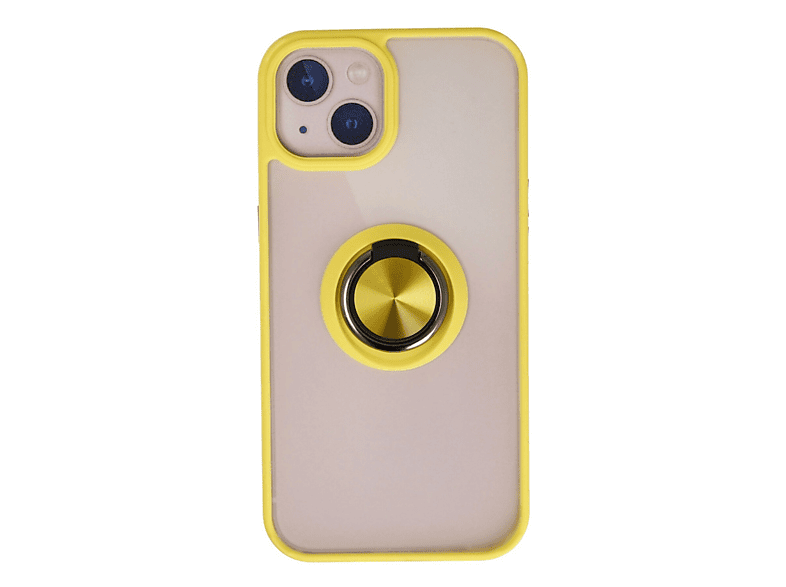 NEWFACE iPhone 15 Uyumlu Montreal Yüzüklü Silikon Kapak Telefon Kılıfı Sarı