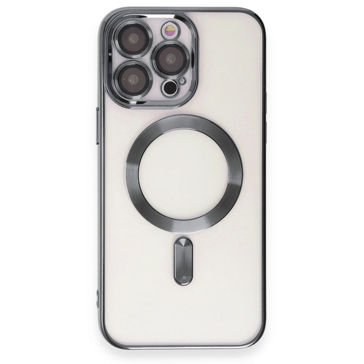 NEWFACE iPhone 15 Pro Uyumlu Kross Magneticsafe Kapak Telefon Kılıfı Titan Gri