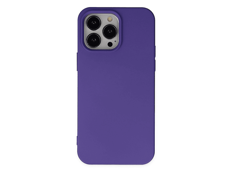 NEWFACE iPhone 14 Pro Max Uyumlu Nano İçi Kadife Silikon Telefon Kılıfı Mor