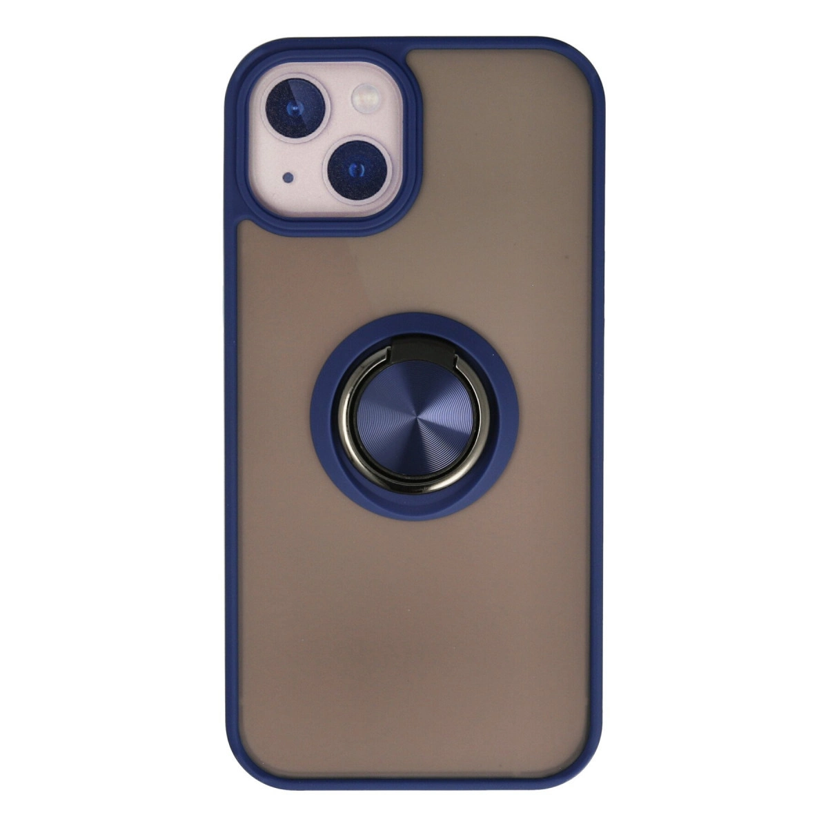NEWFACE iPhone 15 Uyumlu Montreal Yüzüklü Silikon Kapak Telefon Kılıfı Lacivert