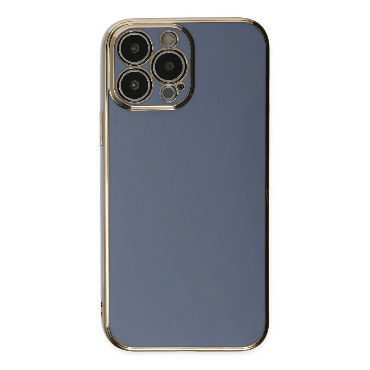 EVIMDEYOKYOK iPhone 15 Pro Max Uyumlu Volet Silikon Telefon Kılıfı Mavi