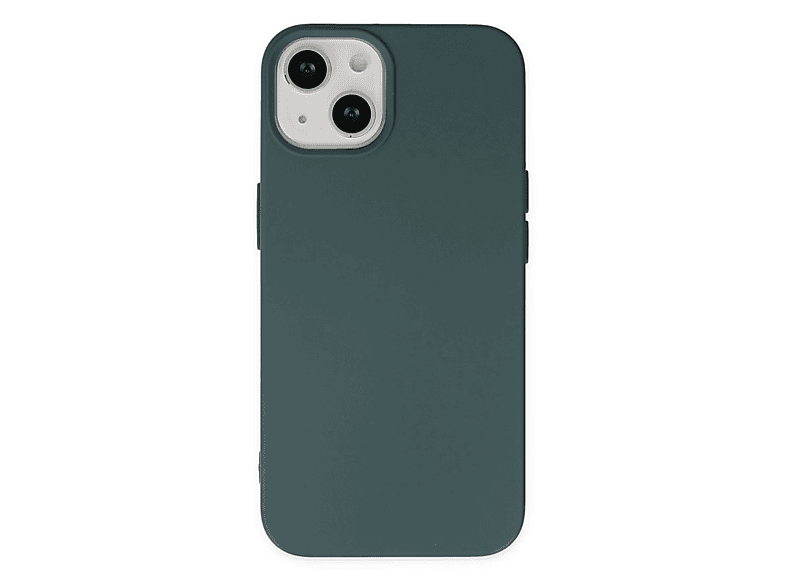 NEWFACE iPhone 14 Uyumlu Nano İçi Kadife Silikon Telefon Kılıfı Koyu Yeşil