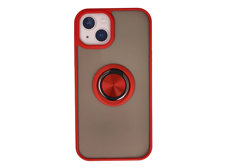 NEWFACE iPhone 15 Uyumlu Montreal Yüzüklü Silikon Kapak Telefon Kılıfı Kırmızı