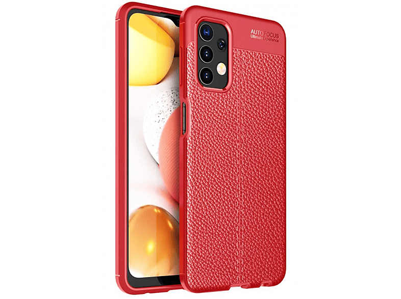 NEWFACE Samsung Galaxy A13 4G Uyumlu Auto Focus Kapak Telefon Kılıfı Kırmızı