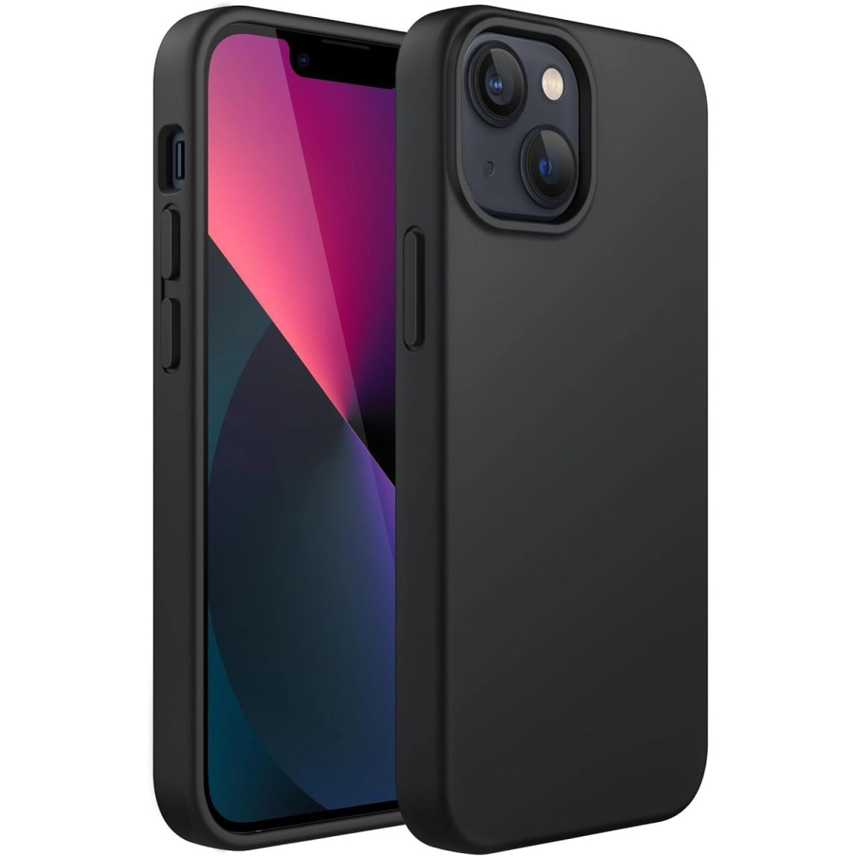 NEWFACE iPhone 14 Plus Uyumlu First Silikon Telefon Kılıfı Siyah