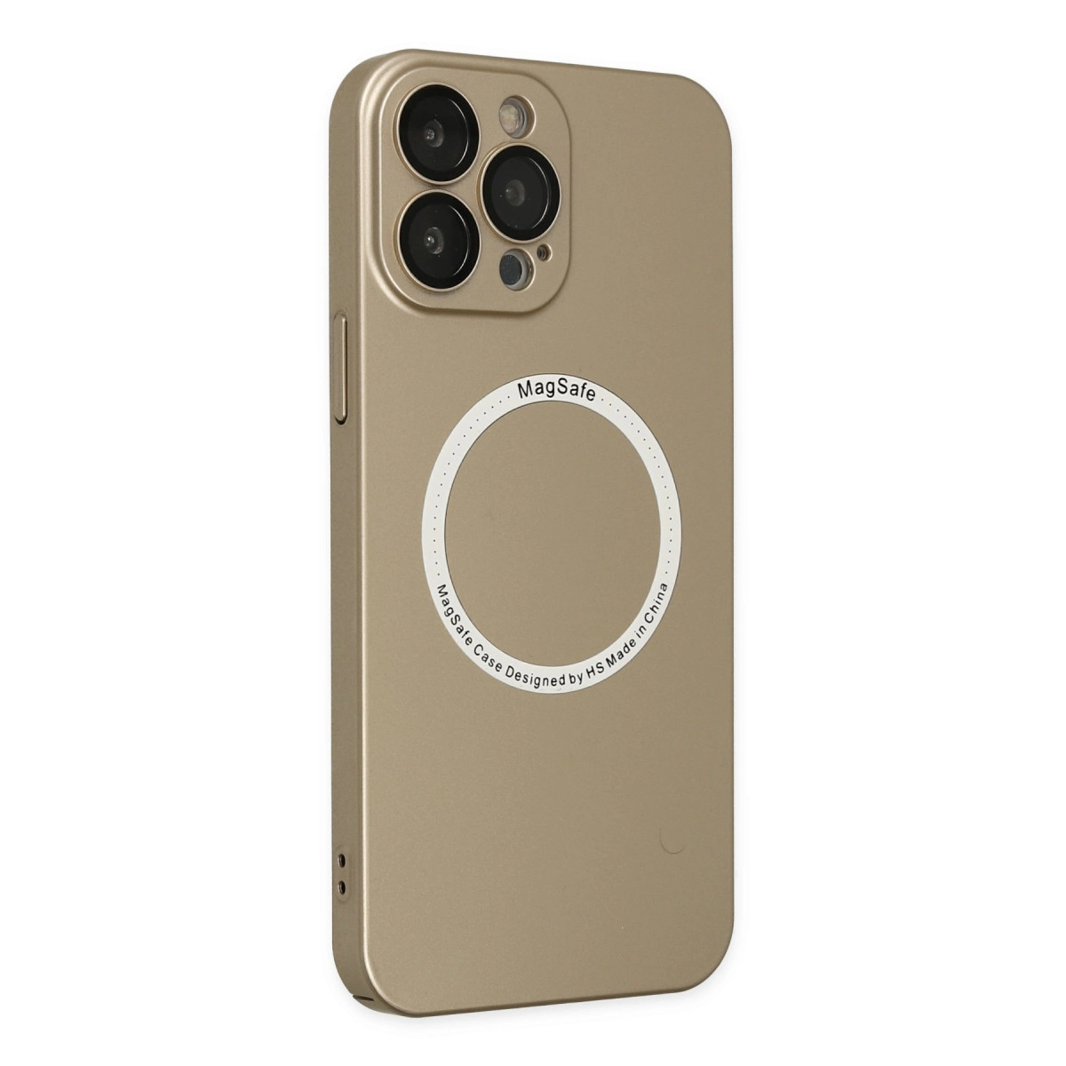 NEWFACE iPhone 14 Pro Uyumlu Jack Magneticsafe Lens Silikon Telefon Kılıfı Gold
