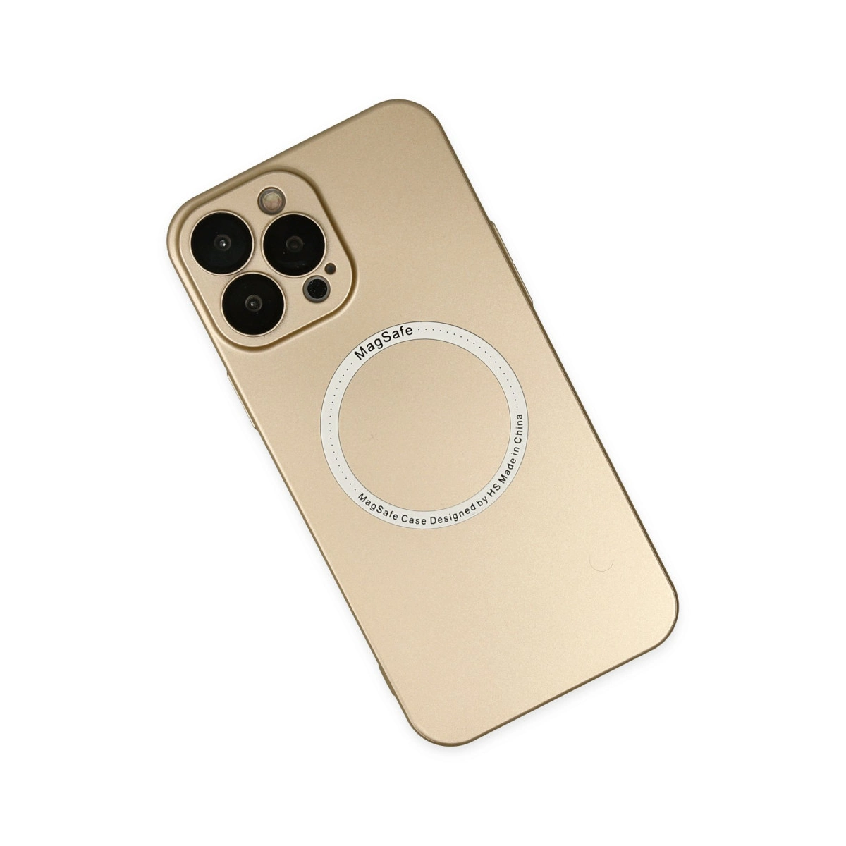 NEWFACE iPhone 14 Pro Uyumlu Jack Magneticsafe Lens Silikon Telefon Kılıfı Gold