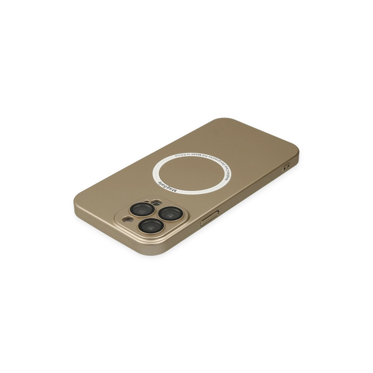 NEWFACE iPhone 14 Pro Uyumlu Jack Magneticsafe Lens Silikon Telefon Kılıfı Gold