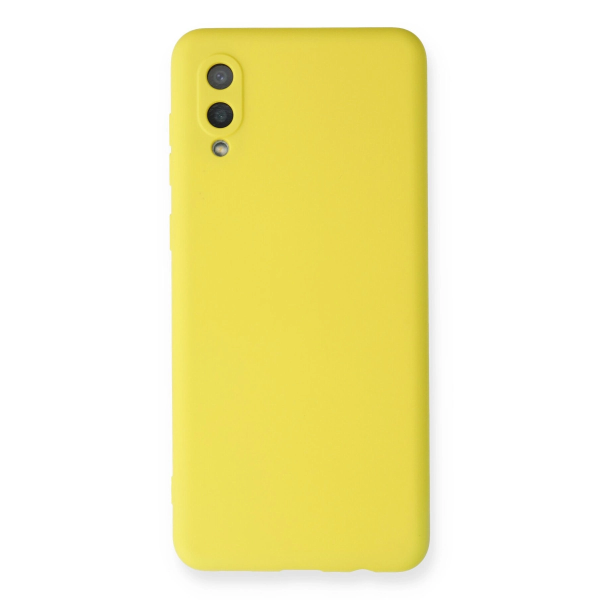 NEWFACE Samsung Galaxy A02 Uyumlu Nano İçi Kadife Silikon Telefon Kılıfı Sarı