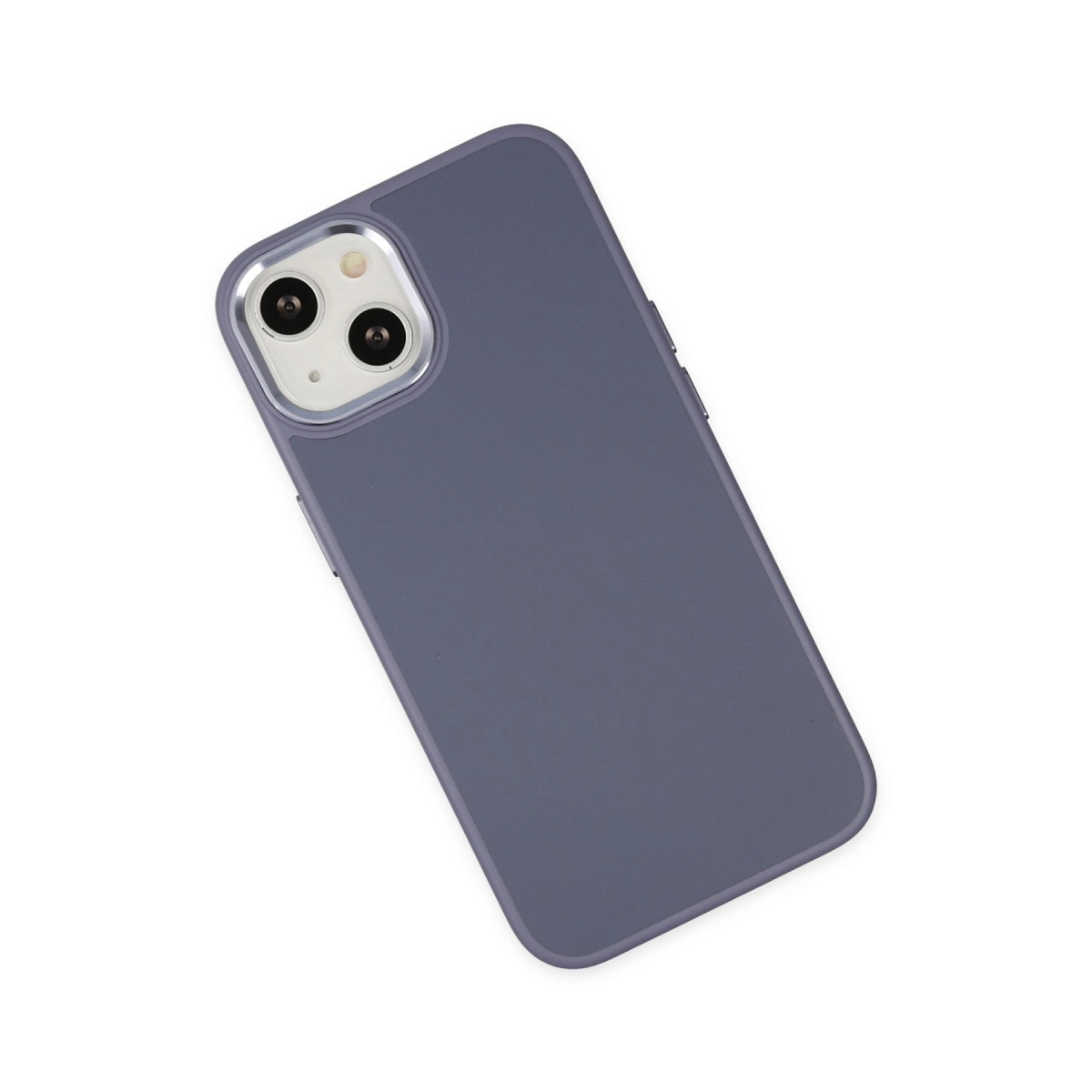 NEWFACE iPhone 14 Plus Uyumlu Asya Deri Silikon Telefon Kılıfı Mor