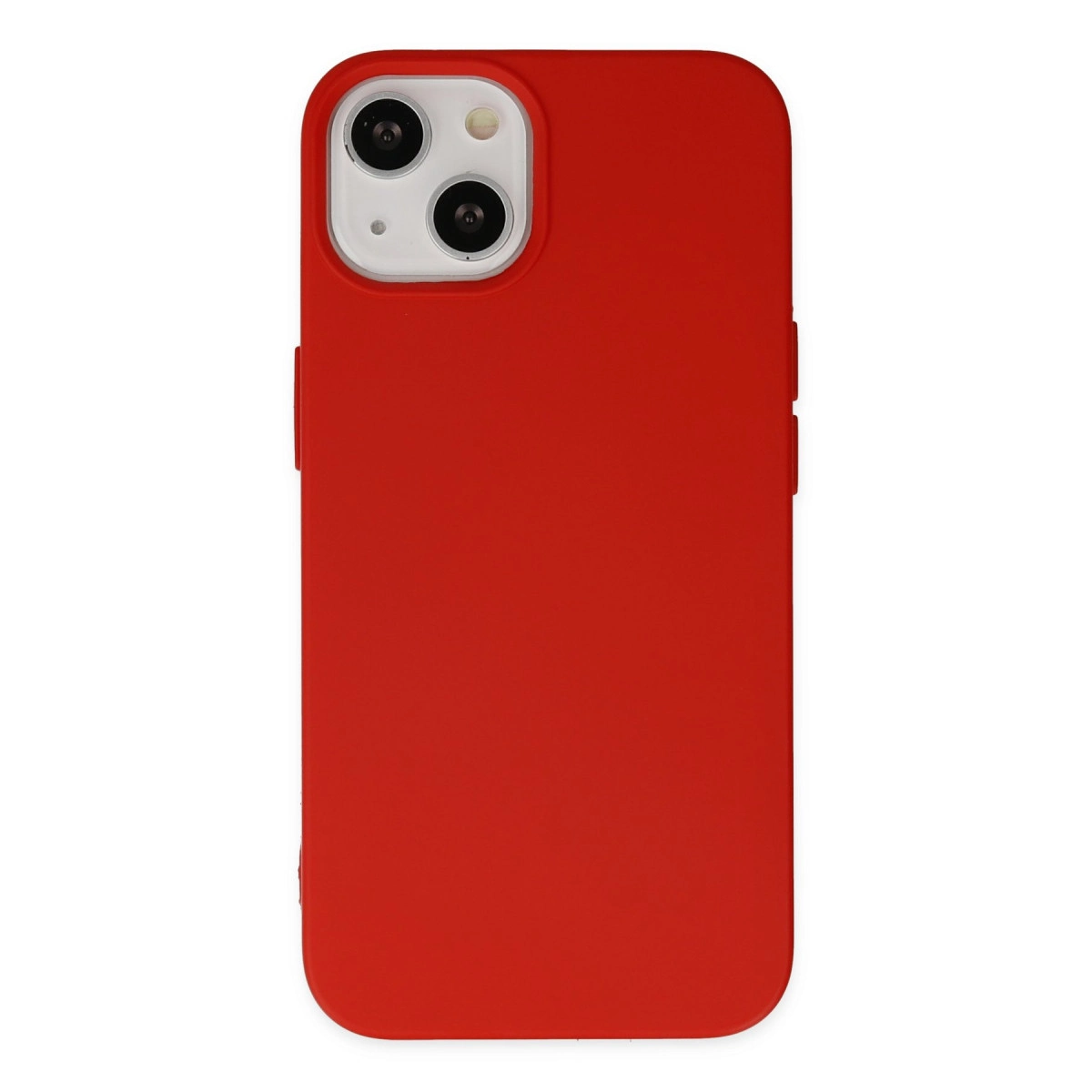 NEWFACE iPhone 14 Plus Uyumlu Nano İçi Kadife Silikon Telefon Kılıfı Kırmızı