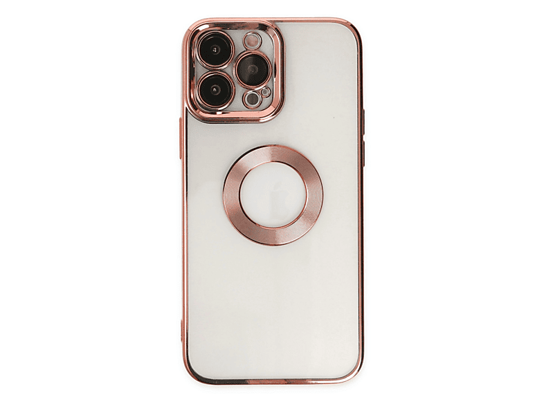 NEWFACE iPhone 14 Pro Max Uyumlu Slot Silikon Telefon Kılıfı Rose Gold