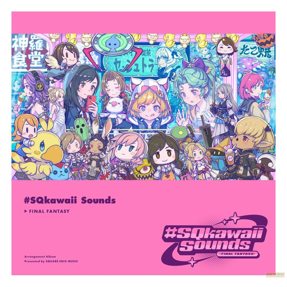 Anime-Charaktere und ein gelbes Küken auf einem Albumcover mit japanischer Schrift.