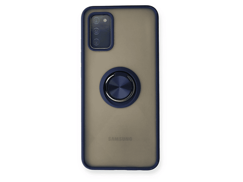 NEWFACE Samsung Galaxy A02s Uyumlu Montreal Yüzüklü Silikon Kapak Telefon Kılıfı Lacivert