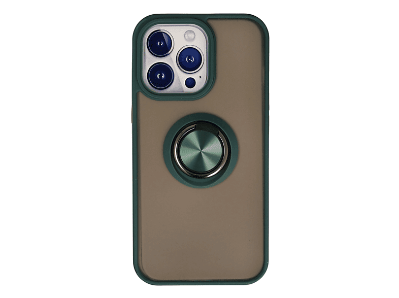NEWFACE iPhone 15 Pro Uyumlu Montreal Yüzüklü Silikon Kapak Telefon Kılıfı Yeşil