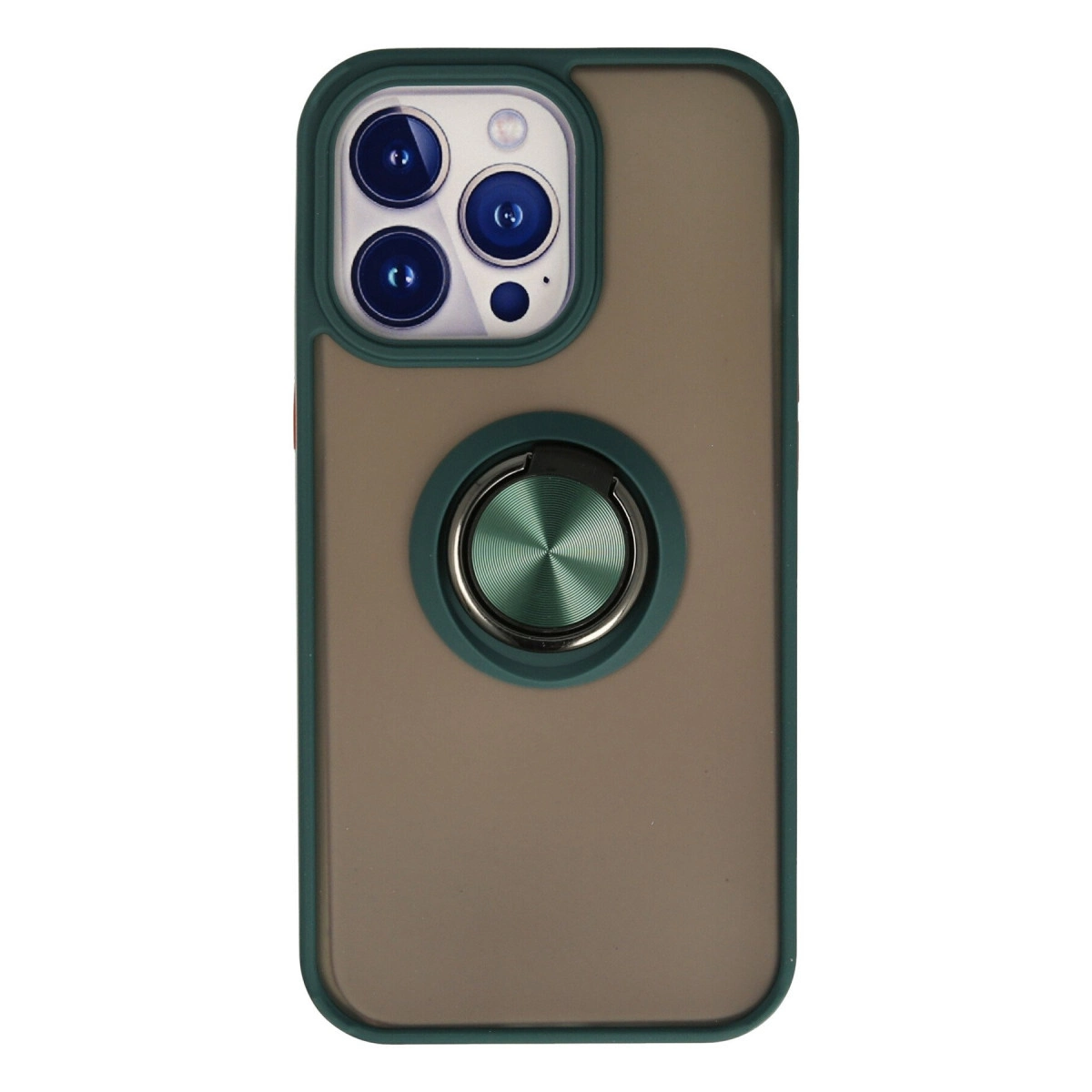 NEWFACE iPhone 15 Pro Uyumlu Montreal Yüzüklü Silikon Kapak Telefon Kılıfı Yeşil