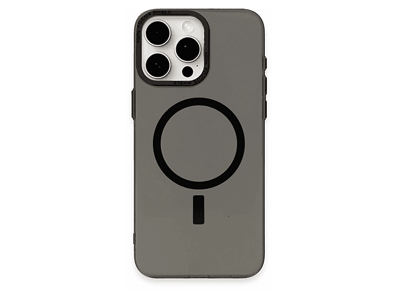 NEWFACE iPhone 15 Pro Uyumlu Anka Pc Magneticsafe Sert Metal Kapak Telefon Kılıfı Siyah
