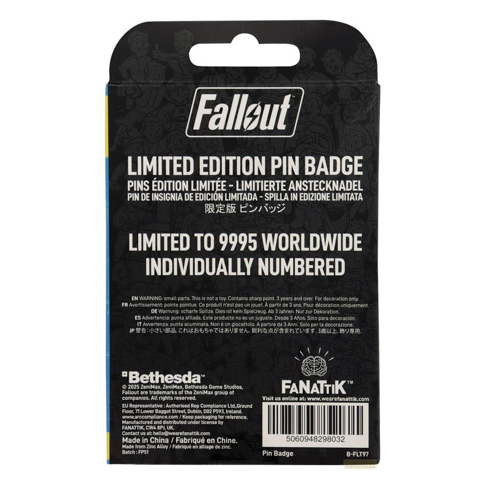 Fallout Pin-Abzeichen, limitiert auf 9995 Stück, individuell nummeriert.