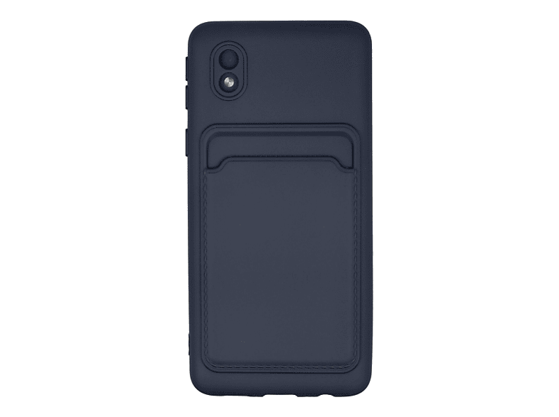NEWFACE Samsung Galaxy A01 Core Uyumlu Kelvin Kartvizitli Silikon Telefon Kılıfı Lacivert