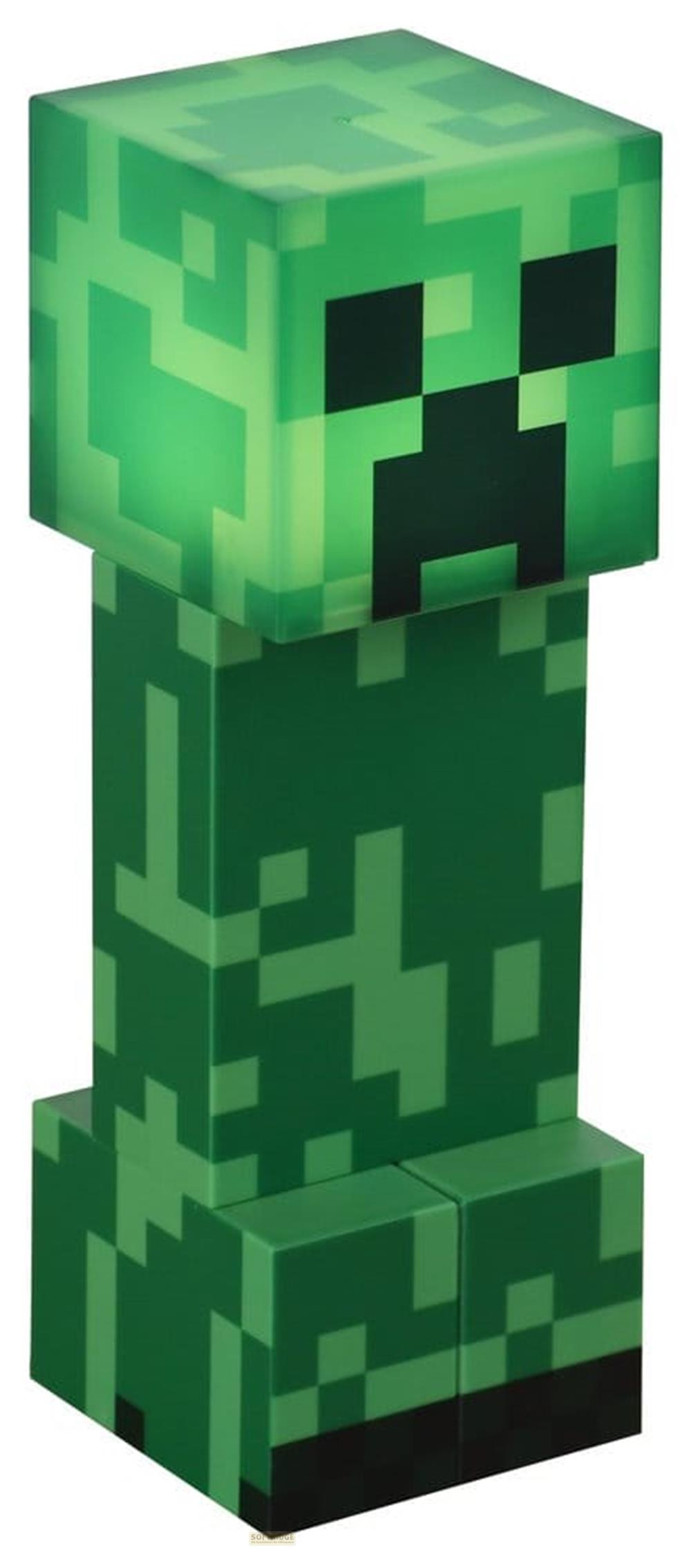 Ein grünes Minecraft Creeper-Spielfigurenobjekt mit Pixeln.